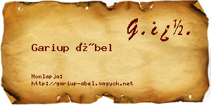 Gariup Ábel névjegykártya
